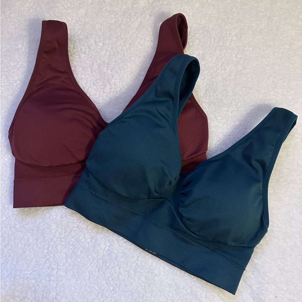 Northstyle wireless bras, barely worn!  Available in maroon and dark teal!